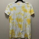 ZARA Victoria's Secret PINK Yellow Tie Dye Short Sleeve T-Shirt Size Small Photo 5