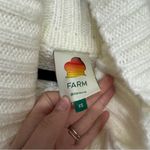 Farm Rio  Chunky Cable Knit Sweater Dress Ivory Size XS Pompoms Photo 2