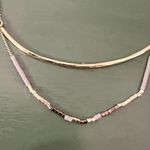 Stella & Dot Prima layered necklace gold gray bead Photo 4