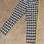 ZARA Basic Navy Houndstooth Slim Ankle Pants | Y2K Preppy Workwear Trousers L Photo 8