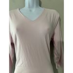 Lulu B Womens Pink V Neck 3/4 Sleeve Stretch Top Shirt M Size M Photo 1