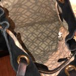 UGG  Black Suede Tote Leather Shoulder Bag Photo 4