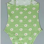 Green Daisy Flower Floral Tank Top Bodysuit Onesie Shirt Blouse Size XS 🌸 Photo 1