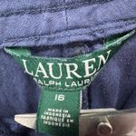 Lauren Ralph Lauren Pants Womens 16 Blue Linen Tapered Ankle Nautical Coastal Photo 10