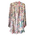 Rococo Sand NWTS Leila Silver Metallic Pink Blue Ruffle Mini Dress size large Photo 6