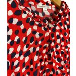 Free Assembly Long Sleeve Tiered Belted Mini Dress with Pockets Size Small Red Photo 5