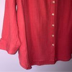 J.Jill XLP Blouse Pink Muslin Cotton Button Collar Photo 2
