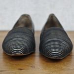 via spiga Vintage Italian Made Black Woven Front Flats Size 7 Photo 8