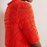 NWT Boden Claudia Knit sweater chunky crochet bobble mini dress orange red fall Size 6 Photo 1