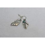 Source Unknown New Western Boho Chic Silver Tone Faux Turquoise Fish Hook  Earrings Photo 1