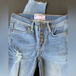 Free People  Destroyed Reagan Button Front Jeans Photo 3