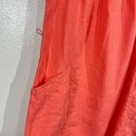 Tommy Bahama  Coral Linen Smocked Neck Sleeveless Midi Dress S/P Photo 10