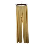 ZARA  Womens Small Soft Butter Yellow Pleated Flowy Wide Leg Pants Elastic Waist Photo 2