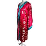 Vintage 90s Storybook Heirlooms Kimono Small Red Satin Dragon Long Sleeves Photo 4