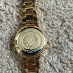 Anne Klein women’s vintage gold tone bracelet wristwatch OS measurements shown Photo 5