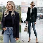 Veronica Beard  Iconic Scuba Dickey Jacket Black Blazer Size 2 Photo 2