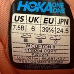 Hoka  One One Womens Orange Clifton 8 Lace Up Running Athletic Sneaker Shoes 7.5B Photo 4