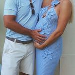 Blue crochet maxi dress Size XL Photo 2