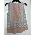 Lucky Brand  Pink and Blue Split V Neck Sleeveless Shirt XS Photo 1