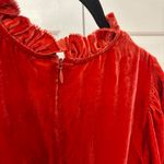 Ulla Johnson  Marlene Blouse Carnelian Autumn Velvet Mock Neck Top Size 4‎ NEW Photo 10