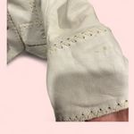 Bebe Vintage 90s-Y2K white ice ice baby leather crop fitted whipstitch jacket Photo 2