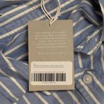 Everlane NWT  Blue White Striped Collared Long Sleeve Cropped Button Shirt XS Photo 8