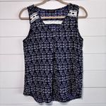 Paper Moon by Stitch Fix Flowy Navy Blue Tank Top Size S Photo 4