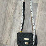 Sag Harbor  Black Quilted Faux Leather Mini Crossbody Bag Purse Gold Chain Strap Photo 7