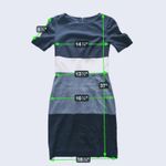 Judith & Charles Striped Knit Sheath Sweater Dress Size 2 Black White Career Photo 5