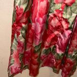 Vintage Floral Kimono Dress Hawaiian tropical Mumu Red Size L Photo 2