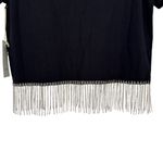 Joie J by  Black T-Shirt with Rhinestone Trim Hem size Small Short Sleeve NWT Photo 6