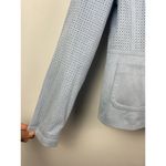 Gerry Weber Baby Blue Faux Suede Full Zip‎ Structured Jacket Size M Photo 1