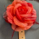 6 Flower Pins for Hair, Clothes or hats‎ Colorful Feathers too, size 6 Photo 7