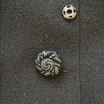 Vintage Karen Nicole New York 100% Wool Black Blazer with Faux Fur Collar Size 6 Photo 3