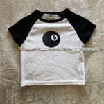 RIPPLE Black & White 8 Ball Women’s Baby Tee Graphic T Photo 4
