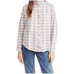 Xirena Jensen‎ Shirt Lilac Quartz Size S Western Pastel Flannel Snap Buttons Purple Photo 1