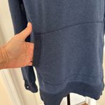 L.L.Bean Sweater Blue Cozy Pullover Slouchy Turtleneck Casual Pocket, Sz L Photo 3