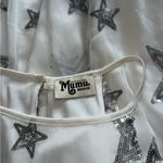 Show Me Your Mumu White and Silver Star Mini Dress Photo 4