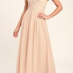 Lulus NEW Make Me Move Blush Pink Formal Floor Length Maxi Dress Size Large NWOT Photo 0
