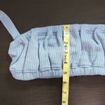 We Wore What  Blue Halter Crop Top Size Medium NWT Tie Neck Halter Top Photo 10