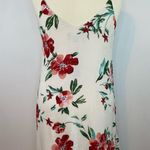 Lulus Khaleesa Floral Dress XS Rose Lined Sleeveless Gauzy Mini Crepe Casual White Photo 4