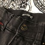 Hot Topic  Distressed Black Jeans Ripped Knees Plaid Top Design High Waist Photo 8