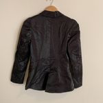 H&M  Womens Size 4 Jacket Short Black Shimmer Silver Buttons Rock Preppy Photo 4