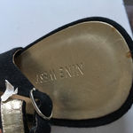 Nine West  AMORL wedge singleback‎ sandal Black Fabric Womens Size 10M Sho… Photo 5