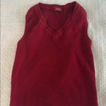 Brandy Melville  red ribbed v-neck sweater Photo 2