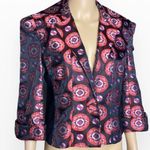 Diane Von Furstenberg 
Silk Floral Print Blazer Size 12 Photo 3