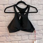 Red Carter Nwt   black Swim Top high neck key hole sz L Photo 0