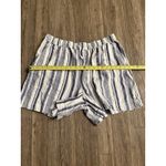 Beach Lunch Lounge Women's Size XL Blue White Stripe Linen Blend Shorts Photo 5