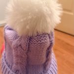 Lavender Knit Hat with Pom Photo 1