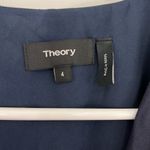 Theory Size 4 Silk Blue Floral Hydrangea Antazie Short Sleeve Shift Dress Photo 5